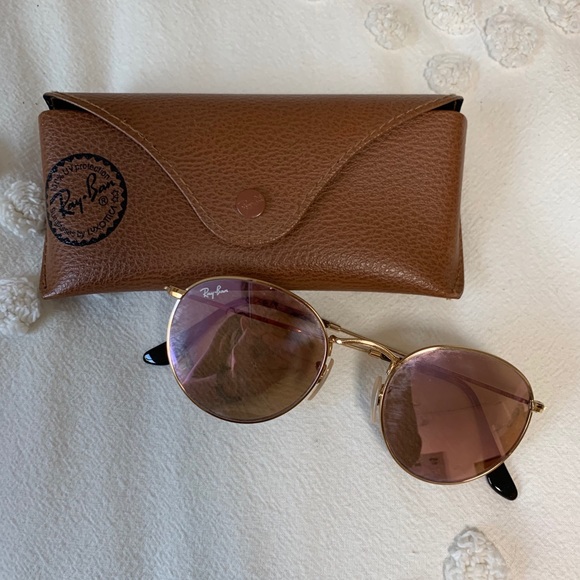 Ray Bans round copper lens flash - Picture 2 of 7